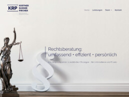 Webseite Kostner Rasner Pircher Rechtsanwälte KRP