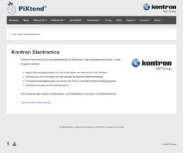 PiXtend Wordpress Webseite - Webdesign Agentur